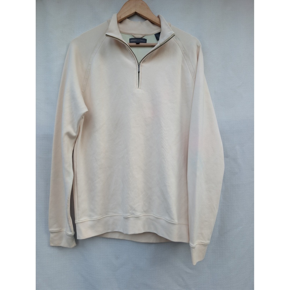 Tricots St Raphael Pullover Mens Medium Cream Cotton Old Money Quiet Luxury